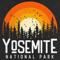 Yosemite US National Park Retro Style Vintage 70s 80s Golf Towel