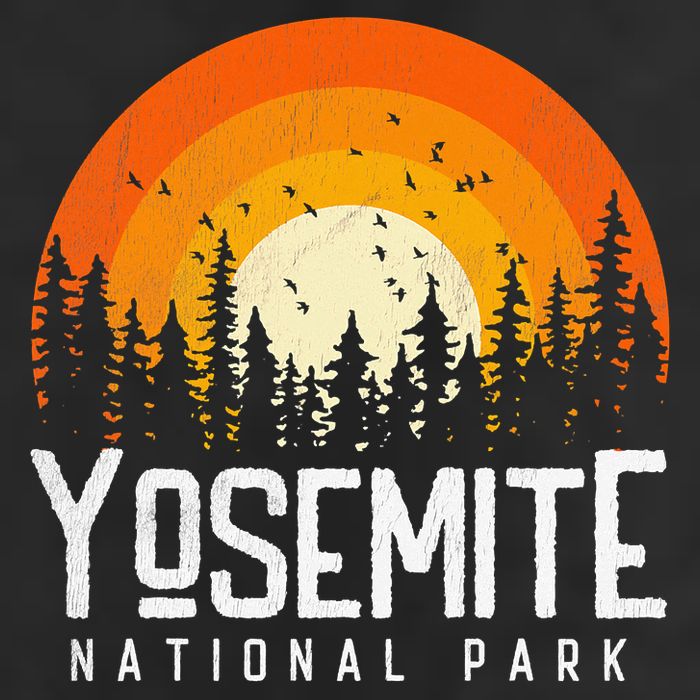 Yosemite US National Park Retro Style Vintage 70s 80s Golf Towel