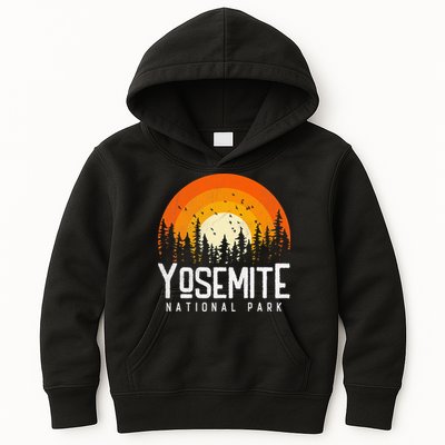 Yosemite US National Park Retro Style Vintage 70s 80s Kids Hoodie