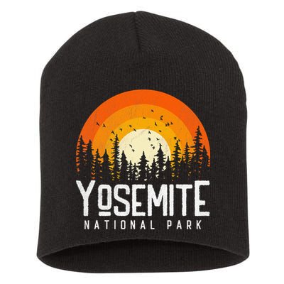 Yosemite US National Park Retro Style Vintage 70s 80s Short Acrylic Beanie
