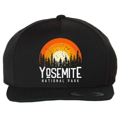 Yosemite US National Park Retro Style Vintage 70s 80s Wool Snapback Cap