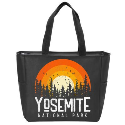Yosemite US National Park Retro Style Vintage 70s 80s Zip Tote Bag