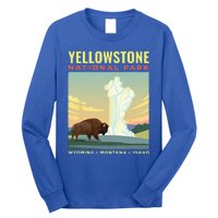 Yellowstone US National Park Bison Vintage Gift Long Sleeve Shirt