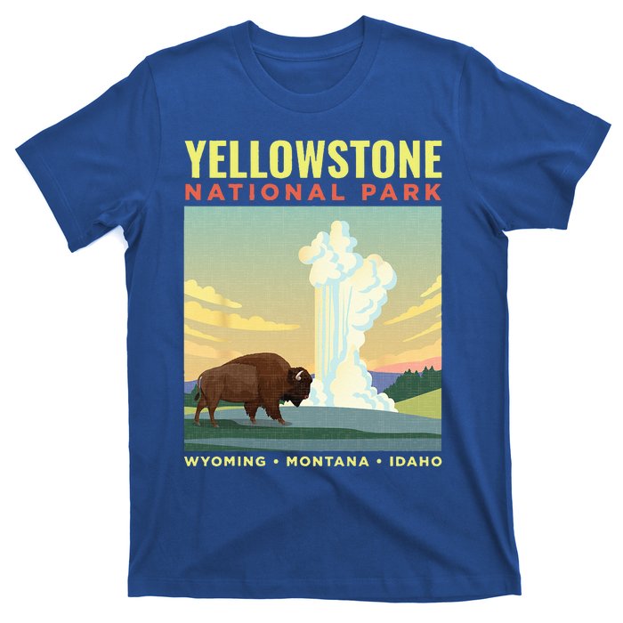 Yellowstone US National Park Bison Vintage Gift T-Shirt