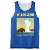 Yellowstone US National Park Bison Vintage Gift Mesh Reversible Basketball Jersey Tank