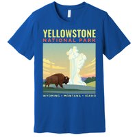 Yellowstone US National Park Bison Vintage Gift Premium T-Shirt