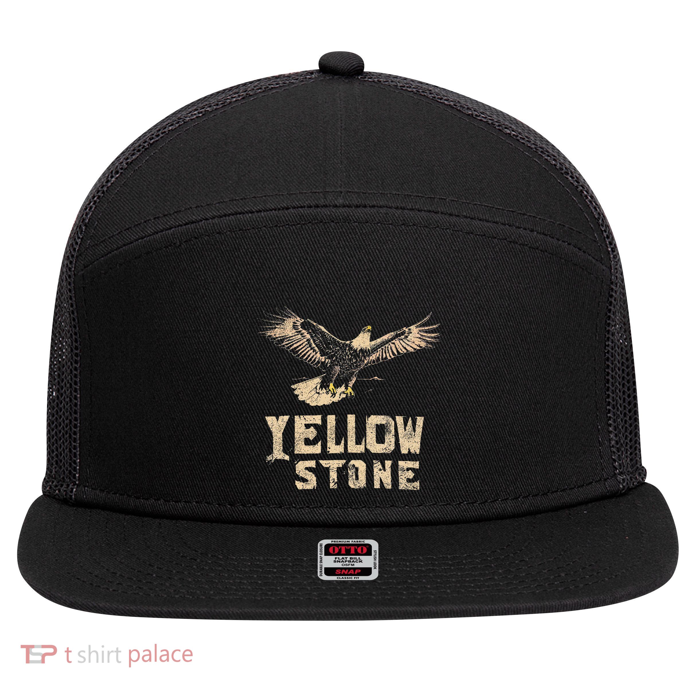 Yellowstone Us National Park 7 Panel Mesh Trucker Snapback Hat
