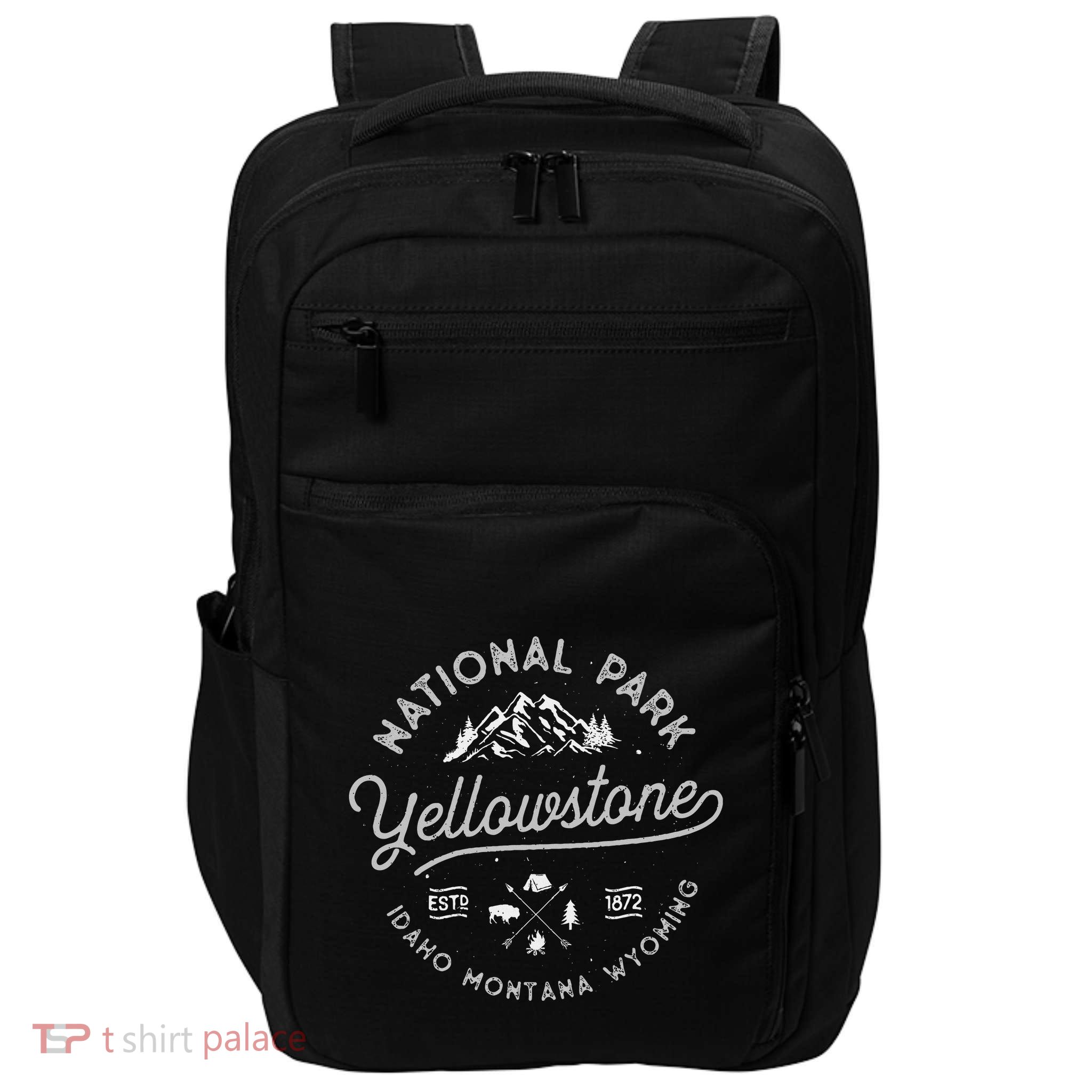 Yellowstone Us National Park Bison Buffalo Impact Tech Backpack