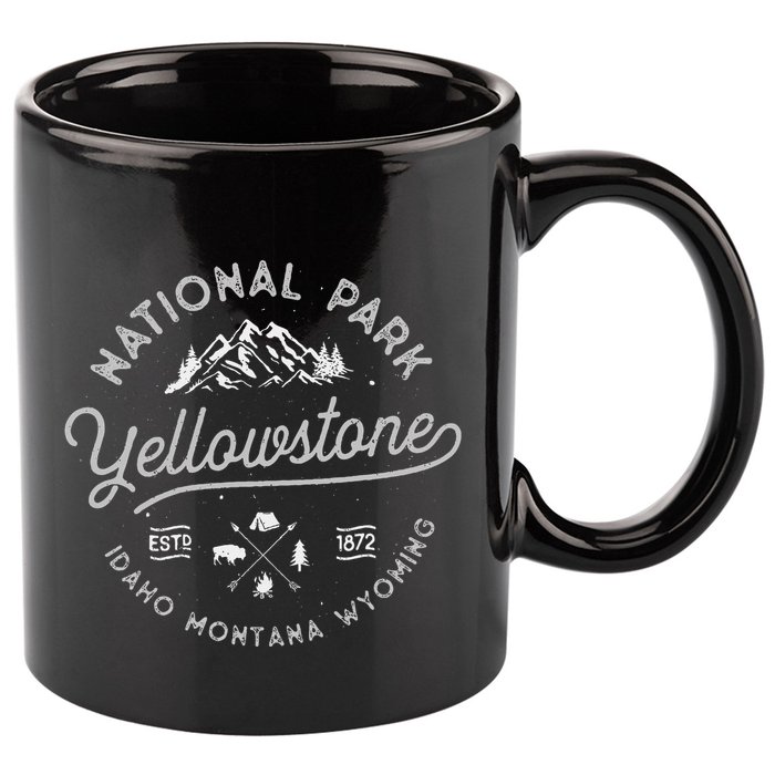 Yellowstone Us National Park Bison Buffalo 11oz C Handle Ceramic Mug