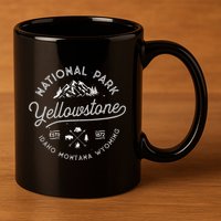 Yellowstone Us National Park Bison Buffalo 11oz C Handle Ceramic Mug