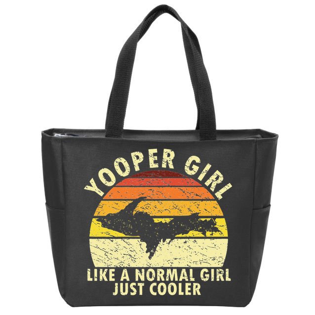 Yooper Upper Peninsula Retro Upper Michigan Zip Tote Bag