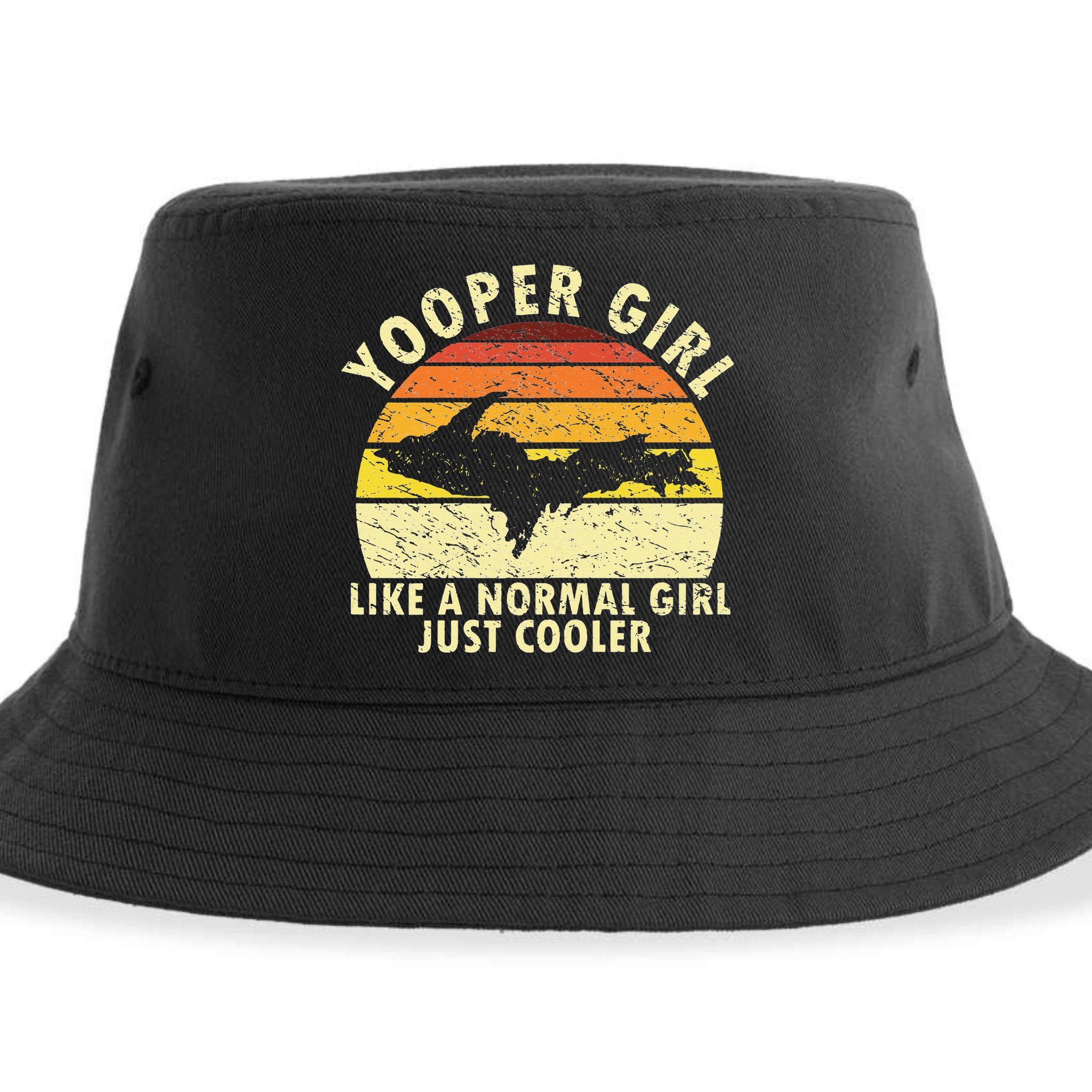 Yooper Upper Peninsula Retro Upper Michigan Sustainable Bucket Hat