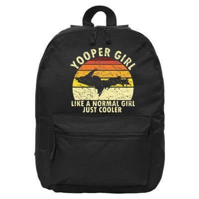 Yooper Upper Peninsula Retro Upper Michigan 16 in Basic Backpack