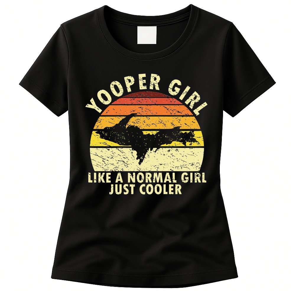 Yooper Upper Peninsula Retro Upper Michigan Womens T-Shirt