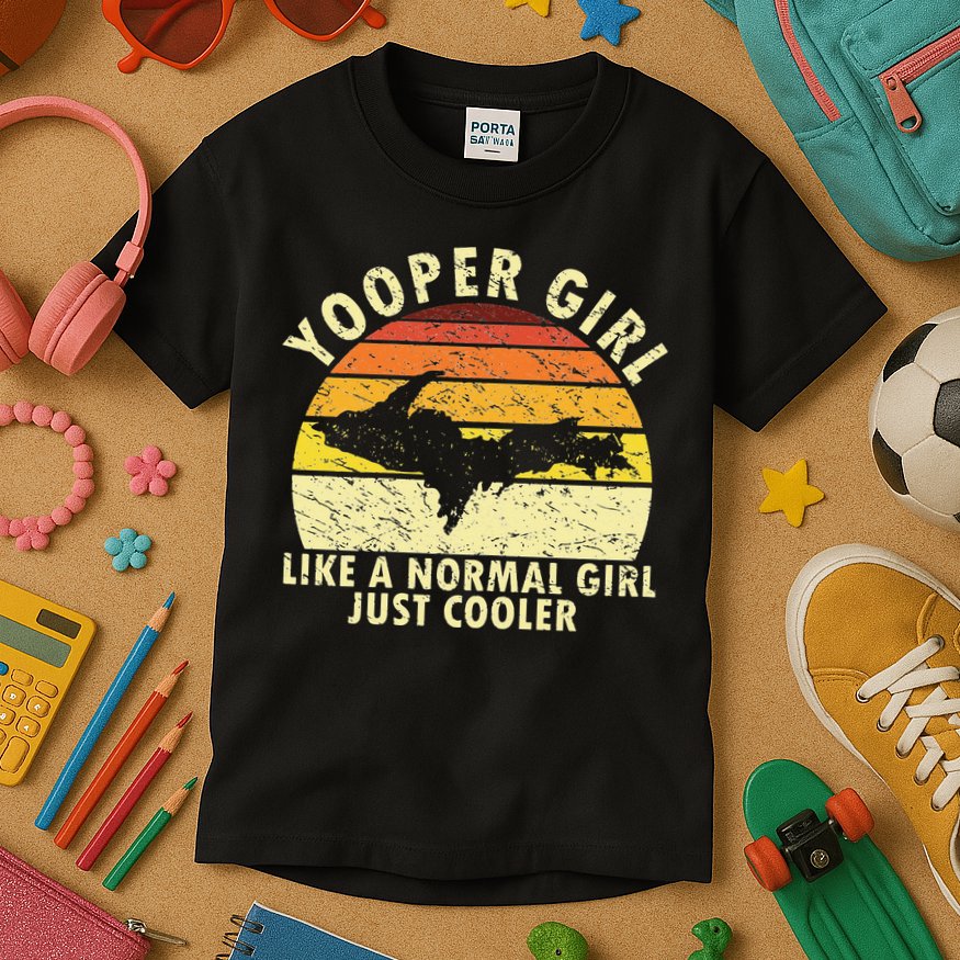 Yooper Upper Peninsula Retro Upper Michigan Kids T-Shirt