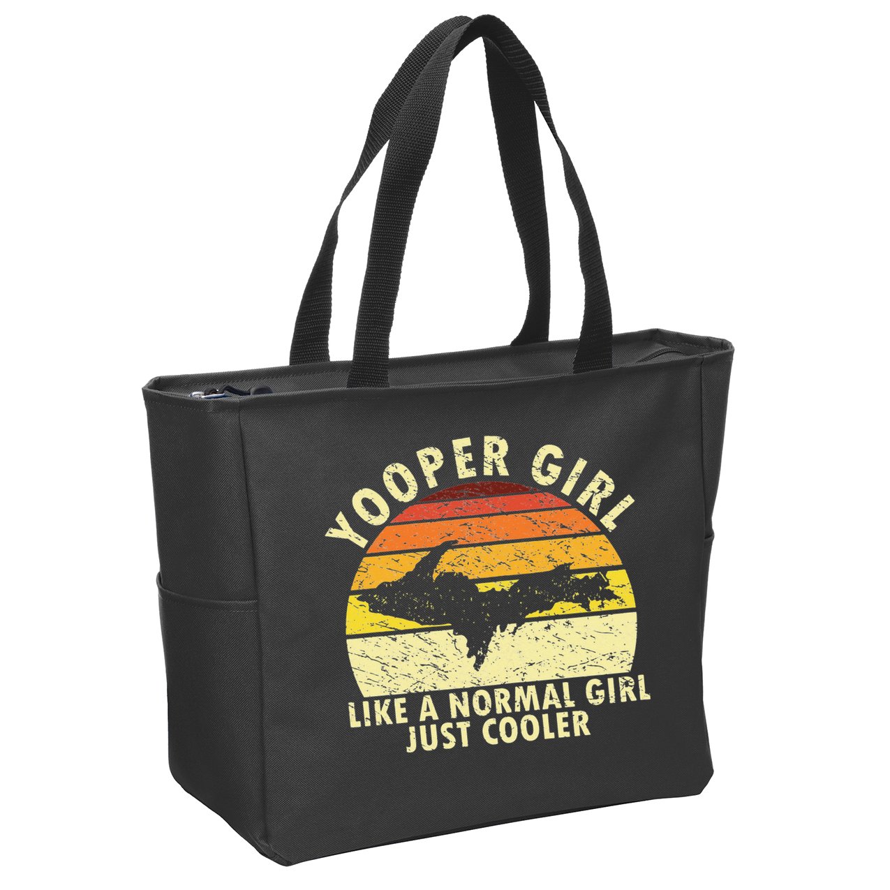 Yooper Upper Peninsula Retro Upper Michigan Zip Tote Bag