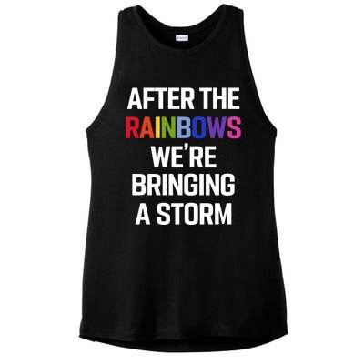 Yvette Ultra Terf After The Rainbows WeRe Bringing A Storm Ladies PosiCharge Tri-Blend Wicking Tank