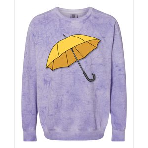 Yellow Umbrella Colorblast Crewneck Sweatshirt