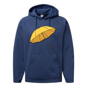 Yellow Umbrella Performance Fleece Hoodie