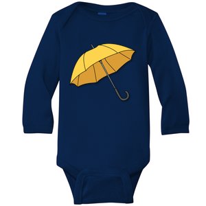 Yellow Umbrella Baby Long Sleeve Bodysuit