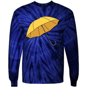 Yellow Umbrella Tie-Dye Long Sleeve Shirt