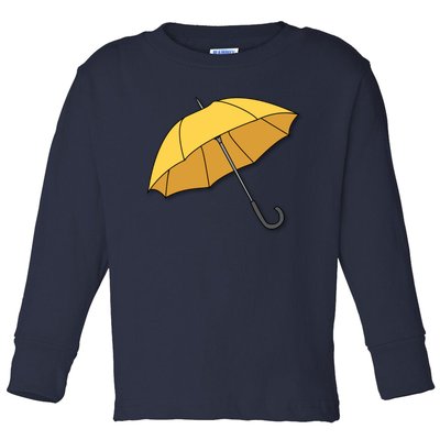 Yellow Umbrella Toddler Long Sleeve Shirt