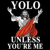 YOLO Unless You Are Me Funny Easter Jesus 16 in Basic Backpack