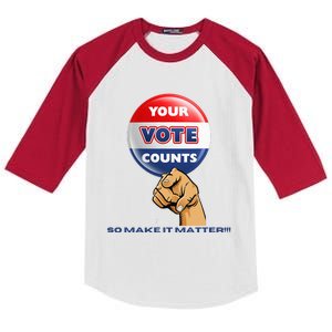 Your Vote Counts Kids Colorblock Raglan Jersey