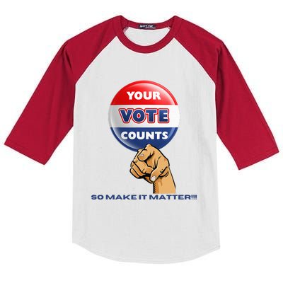 Your Vote Counts Kids Colorblock Raglan Jersey