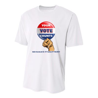 Your Vote Counts Youth Performance Sprint T-Shirt