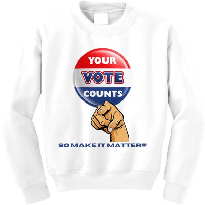 Your Vote Counts Kids Sweatshirt