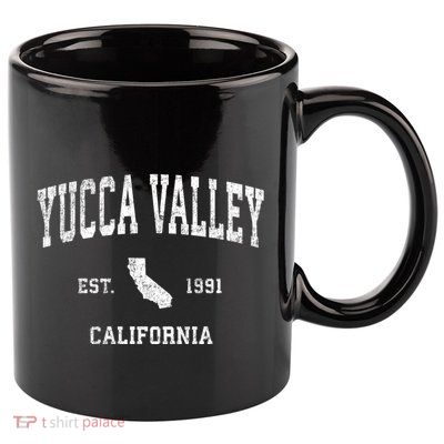 Yucca Valley California Ca Vintage Yucca Valley Californiaathletic Sports Design 11oz C Handle Ceramic Mug