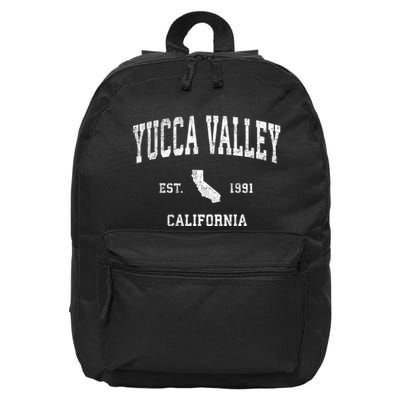 Yucca Valley California Ca Vintage Yucca Valley Californiaathletic Sports Design 16 in Basic Backpack