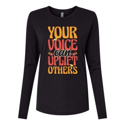 Your Voice Can Uplift Others Mental Health Awareness Womens Cotton Relaxed Long Sleeve T-Shirt