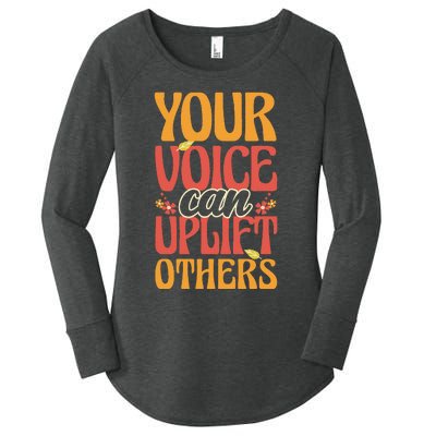 Your Voice Can Uplift Others Mental Health Awareness Women's Perfect Tri Tunic Long Sleeve Shirt