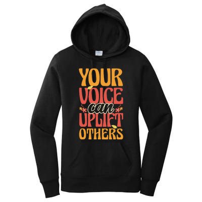 Your Voice Can Uplift Others Mental Health Awareness Women's Pullover Hoodie