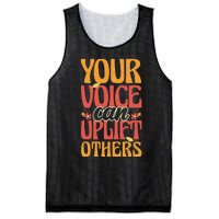 Your Voice Can Uplift Others Mental Health Awareness Mesh Reversible Basketball Jersey Tank