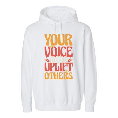 Your Voice Can Uplift Others Mental Health Awareness Garment-Dyed Fleece Hoodie