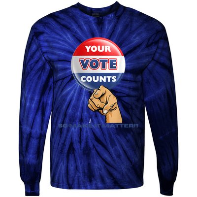 Your Vote Counts Tie-Dye Long Sleeve Shirt