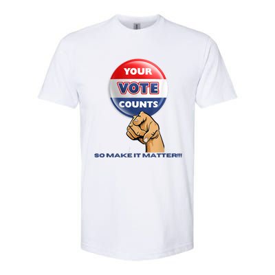 Your Vote Counts Softstyle® CVC T-Shirt