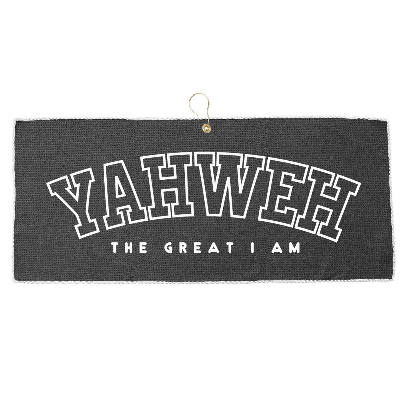 Yahweh Vintage Christian Large Microfiber Waffle Golf Towel