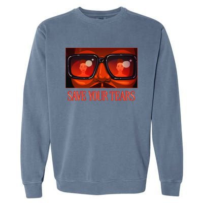 Your Vintage Gift Save Music Retro Tears Style Garment-Dyed Sweatshirt