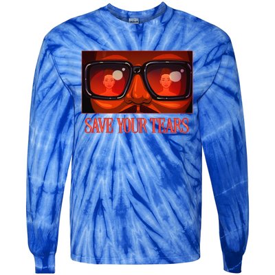 Your Vintage Gift Save Music Retro Tears Style Tie-Dye Long Sleeve Shirt