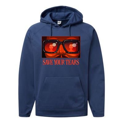 Your Vintage Gift Save Music Retro Tears Style Performance Fleece Hoodie