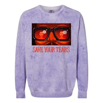 Your Vintage Gift Save Music Retro Tears Style Colorblast Crewneck Sweatshirt