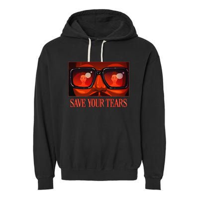 Your Vintage Gift Save Music Retro Tears Style Garment-Dyed Fleece Hoodie