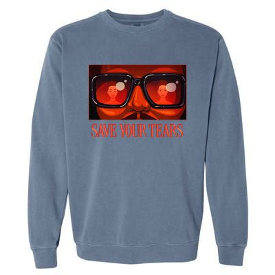 Your Vintage Gift Save Music Retro Tears Style Garment-Dyed Sweatshirt