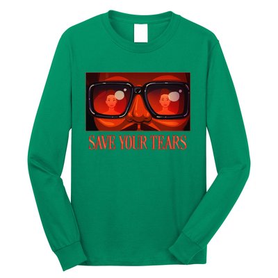 Your Vintage Gift Save Music Retro Tears Style Long Sleeve Shirt