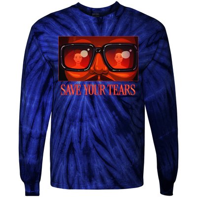 Your Vintage Gift Save Music Retro Tears Style Tie-Dye Long Sleeve Shirt