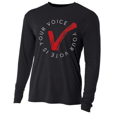 Your Voice Is Your Voice! Vote For Democracy Cooling Performance Long Sleeve Crew